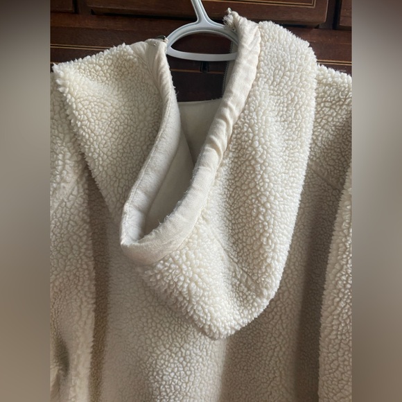 FP Movement by Free People Oversized Cream Teddy Zip Jacket - Picture 13 of 14